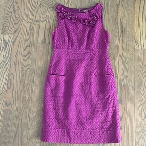 Taylor fuchsia-purple dress with pockets
